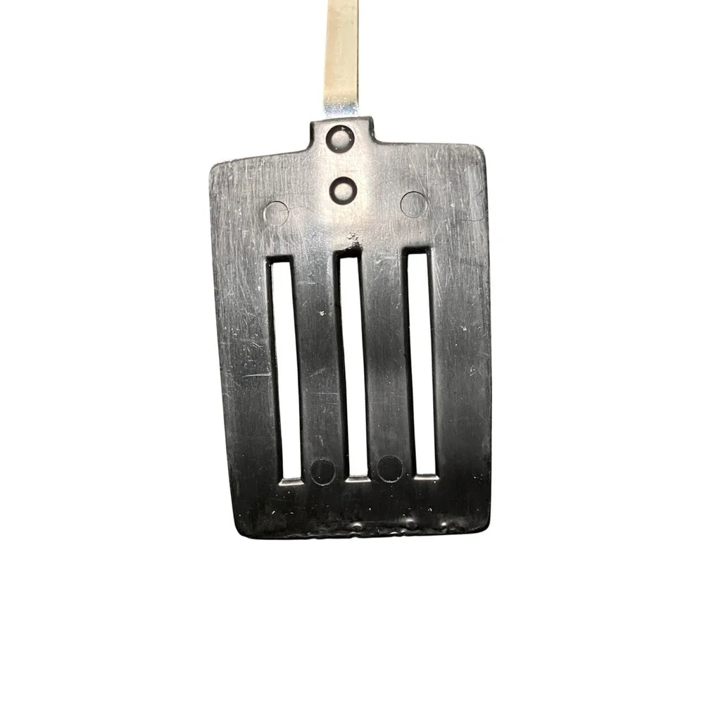 EKCO Slotted Spatula Kitchen Utensil Green  Handle Black Nylon USA Vintage